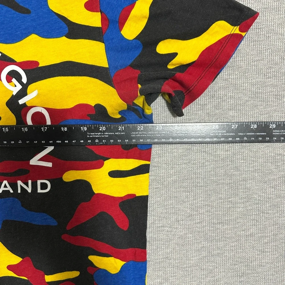 True Religion Buddha Brand All Over Camo Print Tee Multicolor Y2K 2002 XL